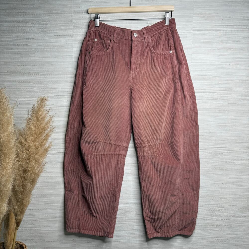Free People barrel jeans corduroy We The Free pants boho wide-leg streetwear - Picture 2 of 8